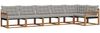 vidaXL Outdoor-Sofagarnitur mit Kissen 6 pcs Natürlich und Hellgrau 3369498 Bild 2