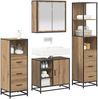 vidaXL Badezimmermöbel-Set mit Regal 4 pcs Artisan-Eiche Holzwerkstoff 3402412 Bild 3