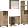 vidaXL Badezimmermöbel-Set mit Regal 4 pcs Artisan-Eiche Holzwerkstoff 3402412 Bild 2