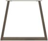 vidaXL Esstischbeine V-Form 2 Stück Naturstahl 80x(72-73,3) cm Stahl 4012575 Bild 5