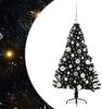 vidaXL Künstlicher vorbeleuchteter Weihnachtsbaum Schwarz 120 cm PVC 3397120 Bild 2