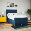 vidaXL Boxspringbett mit Matratze Blau 140x190 cm Stoff 3293574 Bild 5