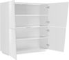 Highboard >Viterbo< in Weiß-Hochglanz - 120x126x43cm (BxHxT) Bild 3