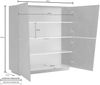 Highboard >Viterbo< in Weiß-Hochglanz - 120x126x43cm (BxHxT) Bild 4