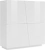 Highboard >Viterbo< in Weiß-Hochglanz - 120x126x43cm (BxHxT) Bild 2
