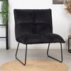 Bronx71 Samt Sessel Malaga modern schwarz Bild 2