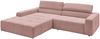 KAWOLA Sofa RENO Ecksofa Feincord rosa mit motorischem Sitzvorzug Longchair links 68 x 217 x 258 cm Bild 4