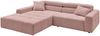 KAWOLA Sofa RENO Ecksofa Feincord rosa mit motorischem Sitzvorzug Longchair links 68 x 217 x 258 cm Bild 3