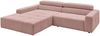 KAWOLA Sofa RENO Ecksofa Feincord rosa mit motorischem Sitzvorzug Longchair links 68 x 217 x 258 cm Bild 2