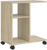 vidaXL Beistelltisch mit Rollen Sonoma-Eiche 50x30x55 cm Holzwerkstoff 840571 Bild 2