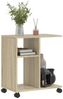 vidaXL Beistelltisch mit Rollen Sonoma-Eiche 50x30x55 cm Holzwerkstoff 840571 Bild 4
