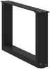 vidaXL Couchtischbeine U-Form 2 Stk. Schwarz 50x(30-31) cm Stahl 4013136 Bild 4
