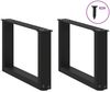 vidaXL Couchtischbeine U-Form 2 Stk. Schwarz 50x(30-31) cm Stahl 4013136 Bild 3