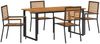 vidaXL Garten Essgruppe 5 pcs Schwarz Massivholz Akazie 3365457 Bild 2