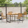 vidaXL Garten Essgruppe 5 pcs Schwarz Massivholz Akazie 3365457 Bild 4