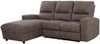 Massivart® Ecksofa Microfaser braun 216x156 cm / Relaxfunktion & USB / Palina, Federkern, Stauraum, Ottomane links, Kontrastnaht Bild 2