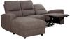 Massivart® Ecksofa Microfaser braun 216x156 cm / Relaxfunktion & USB / Palina, Federkern, Stauraum, Ottomane links, Kontrastnaht Bild 3