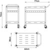 Outdoor Servierwagen Bard Stahl 72x77x38 cm Schwarz [casa. pro] Bild 4