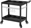 Outdoor Servierwagen Bard Stahl 72x77x38 cm Schwarz [casa. pro] Bild 3