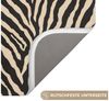 OnlyWow Badematte Zebra - Klassisch - Schwarz, Höhe 10 mm, Polyester, Rechteckig, Badezimmerteppich, Badteppich, Rutschfest, Badvorleger, Waschbar Bild 3