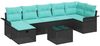 vidaXL Garten-Sofa-Set mit Kissen 8 pcs Schwarz Poly Rattan 3360247 Bild 2