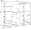 A&J MöbelLand GmbH Schiebetürenschrank BELANO – Moderner Kleiderschrank mit Schiebetüren (Die perfekte Kombination aus modernem Design, hoher Funktionalität und großzügigem Stauraum für Kleidung, Bettwäsche und Accessoires, erhältlich in verschiedenen ... Bild 4