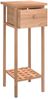 Couchtisch, Beistelltisch mit Schublade 25x25x60 cm Massivholz Nussbaum Bild 4