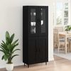 vidaXL Highboard 2 pcs Schwarz Eichen-Optik Holzwerkstoff 3416241 Bild 4