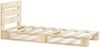 sunnypillow 80x200 cm Palettenbett mit Kopfteil Holzbett Bett aus Paletten Palettenmöbel Naturholz Fichte europalette 80 90 100 120 140 160 180 200 220 240x200 cm Bild 3