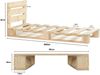 sunnypillow 80x200 cm Palettenbett mit Kopfteil Holzbett Bett aus Paletten Palettenmöbel Naturholz Fichte europalette 80 90 100 120 140 160 180 200 220 240x200 cm Bild 4