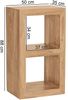 Standregal MUMBAI Massivholz Akazie 88 cm hoch 2 Böden Design Holz-Regal Naturprodukt Beistelltisch Landhaus-Stil Bild 4
