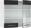 Küchenglasschrank Fame-Line Anthrazit Hochglanz 80 cm Vicco Bild 4