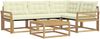 vidaXL Outdoor-Sofagarnitur 5 pcs Weiß und Creme 79 x 79 x 37 cm 3388660 Bild 2