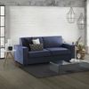 Dmora 2-Sitzer Schlafsofa Alano, Wohnzimmersofa mit drehbarer Öffnung, gepolsterter Stoff, Standardarmlehnen, 100 % Made in Italy, 180 x 95 x 90 cm, Blau Bild 2