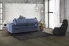 Dmora 2-Sitzer Schlafsofa Alano, Wohnzimmersofa mit drehbarer Öffnung, gepolsterter Stoff, Standardarmlehnen, 100 % Made in Italy, 180 x 95 x 90 cm, Blau Bild 5