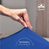leevitex® Spannbettlaken für Boxspringbetten & Wasserbetten - Spannbetttuch 170 g/m², Gummizug: rundum, 100% Mako-Baumwolle, sehr robust, 180x200 – 200x220 cm + 40 cm Steg Bild 3