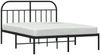 vidaXL Bettgestell mit Kopfteil Metall Schwarz 140x190 cm 353635 Bild 5