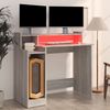 Schreibtisch mit LEDs, Holzwerkstoff, Grau Sonoma, 97 x 45 x 90 cm Bild 3