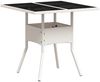 vidaXL Gartentisch mit Glasplatte Weiß 80x80x75 cm Poly Rattan 368132 Bild 2