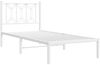 vidaXL Bettgestell mit Kopfteil Metall Weiß 90x200 cm 376170 Bild 3