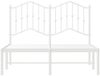 vidaXL Bettgestell mit Kopfteil Metall Weiß 120x200 cm 373836 Bild 5