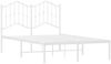 vidaXL Bettgestell mit Kopfteil Metall Weiß 120x200 cm 373836 Bild 4