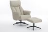 Gepolsteter Relaxsessel mit Hocker, - Beige Bild 5
