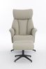 Gepolsteter Relaxsessel mit Hocker, - Beige Bild 3