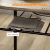 Esstisch-Set H 74,5 x T 53 x B 80 cm aus MDF-Holz und Metall mit Regal, platzsparend mit 2 Stühlen Bild 2