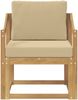 vidaXL 2 Stück Outdoor-Sofagarnitur Polyester Weiß und Beige 3438992 Bild 3