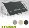 FIVMEN Markise Fallarmmarkise, Anthrazit, UV-Schutz für Balkon & Fenster Aluminiumrohre und 100% Polyestergewebe mit wasserdichter Beschichtung Bild 2