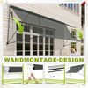 FIVMEN Markise Fallarmmarkise, Anthrazit, UV-Schutz für Balkon & Fenster Aluminiumrohre und 100% Polyestergewebe mit wasserdichter Beschichtung Bild 3