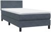 vidaXL Boxspringbett mit Matratze & LED Dunkelgrau 90x220 cm Samt 3316816 Bild 5