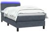vidaXL Boxspringbett mit Matratze & LED Dunkelgrau 90x220 cm Samt 3316816 Bild 3